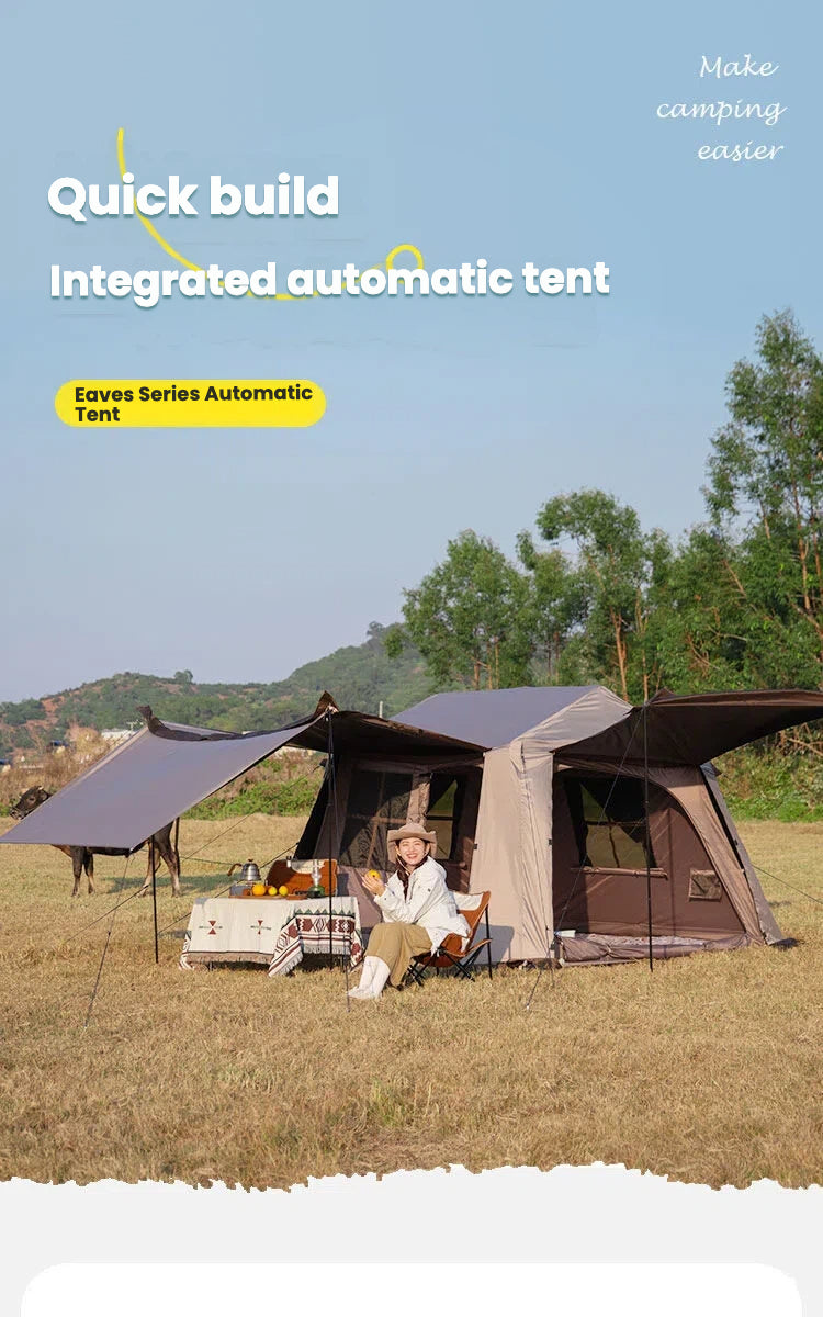 2025 New Auto-Setup Blackout Tent: 5-Minute Pitch, 13m² Living Space & Full Mesh Walls