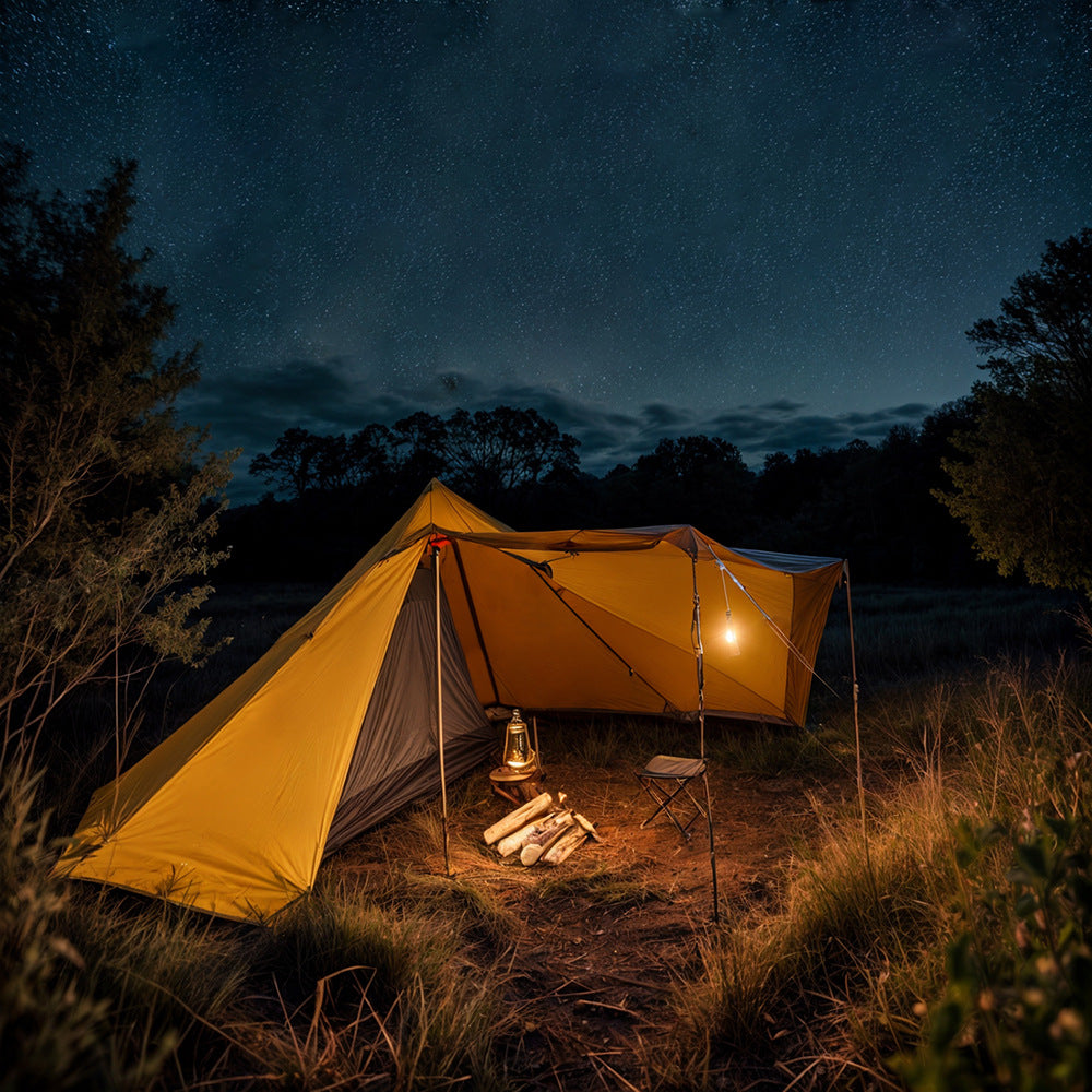 Aurora Guardian | Fireproof Winter Pyramid Tent | With Stove Jack & Snow Skirt | 4-Season Shelter
