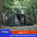 New design High-end camping hot-selling tactical bunker inflatable tent, outdoor panoramic skylight one-bedroom family tent