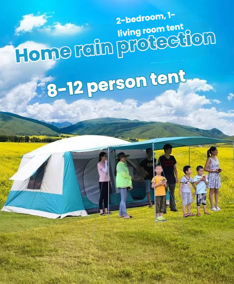 Factory wholesale outdoor hydraulic automatic 3-4 person 4-6 person rainproof tent double layer camping sun protection tent