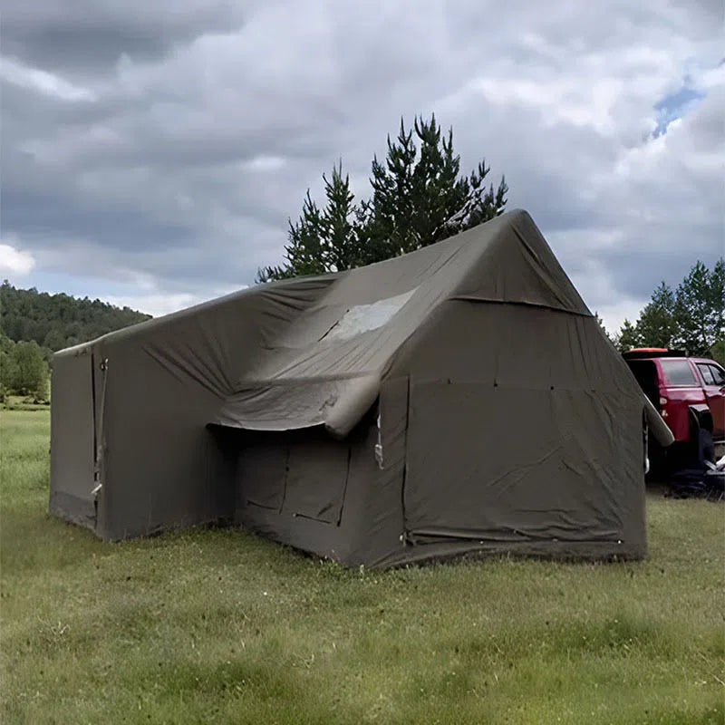 Best-selling ridge-style inflatable tent: Outdoor, all-season, rainproof and sun-proof, one-bedroom, one-living room, quick-setup family tent.