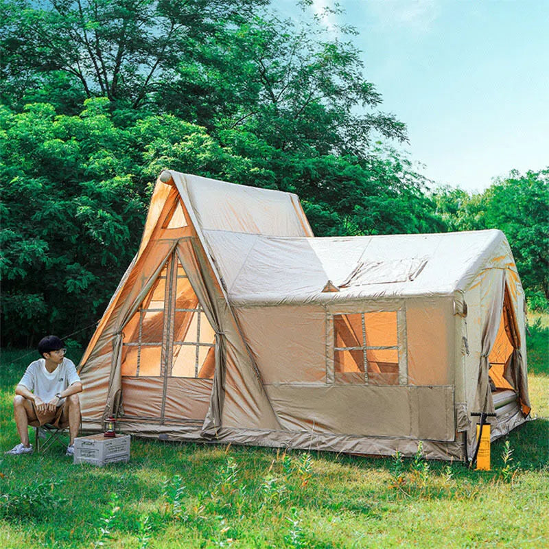 New 1-Room 1-Living Room Inflatable Tent for OEM/ODM | Co-Branding for Outdoor Brands | 4-6 Person Airbeam Tent | 300*420*255cm