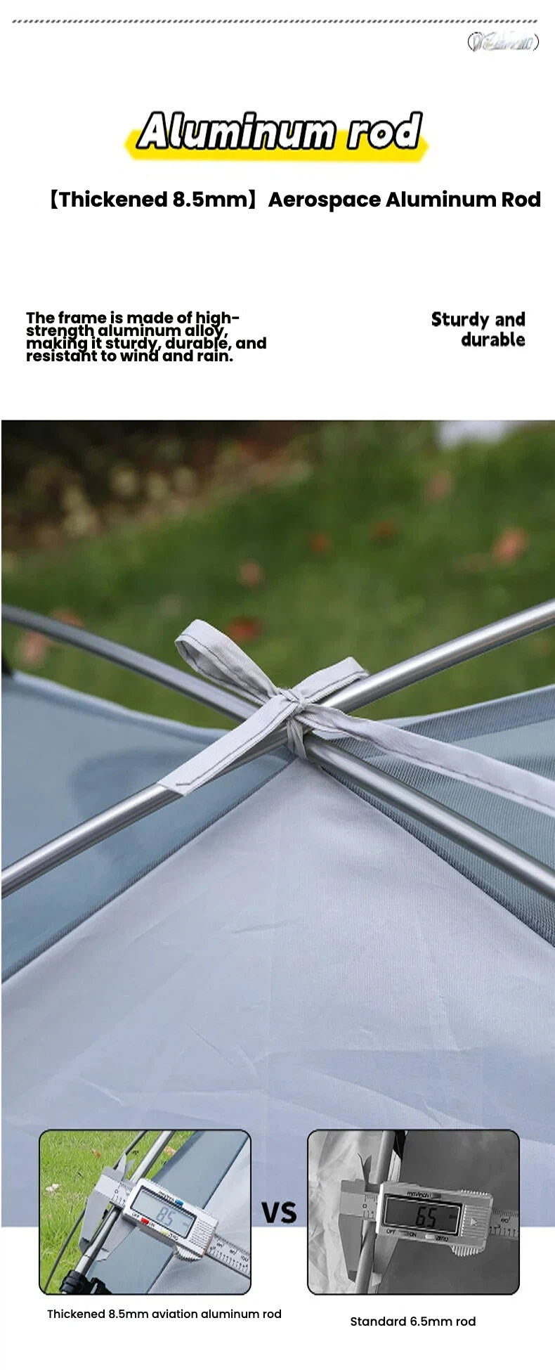 Lightweight Aluminum 4-Season Hiking Tent | Professional Weather-Resistant Camping Tent | 210D Reinforced Oxford Fabric | 5000mm Waterproof | 3.2kg Pack Weight