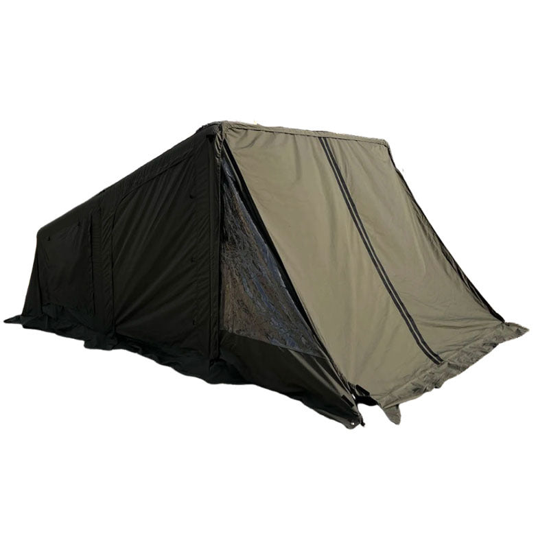 New design High-end camping hot-selling tactical bunker inflatable tent, outdoor panoramic skylight one-bedroom family tent