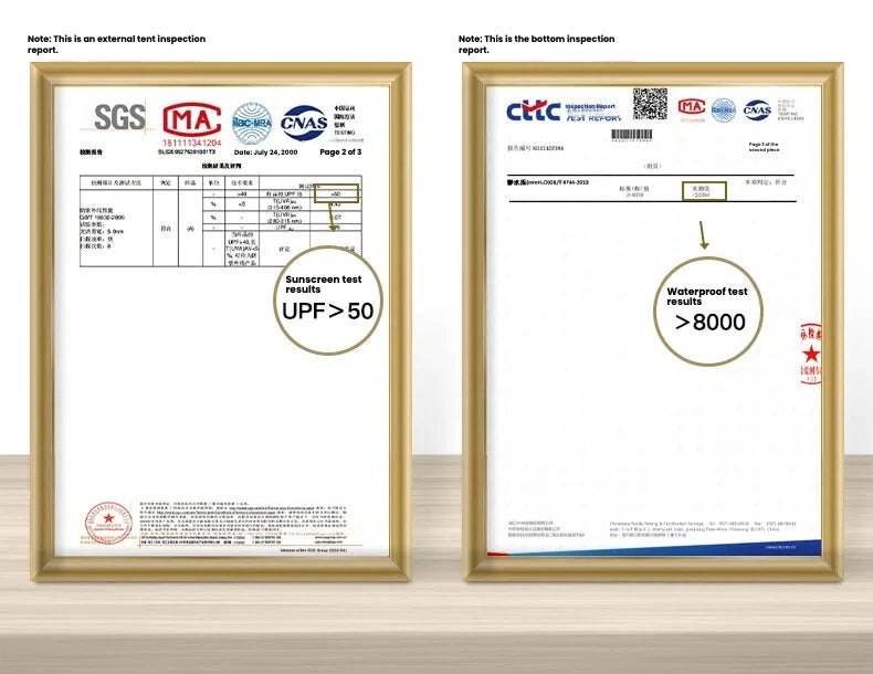 Large Pyramid Yurt Tent | 5-8 Person Family Glamping Shelter | 250cm Center Height Steel Pole | PU10000mm Waterproof & UPF50+ | Cotton-Blend Double Layer