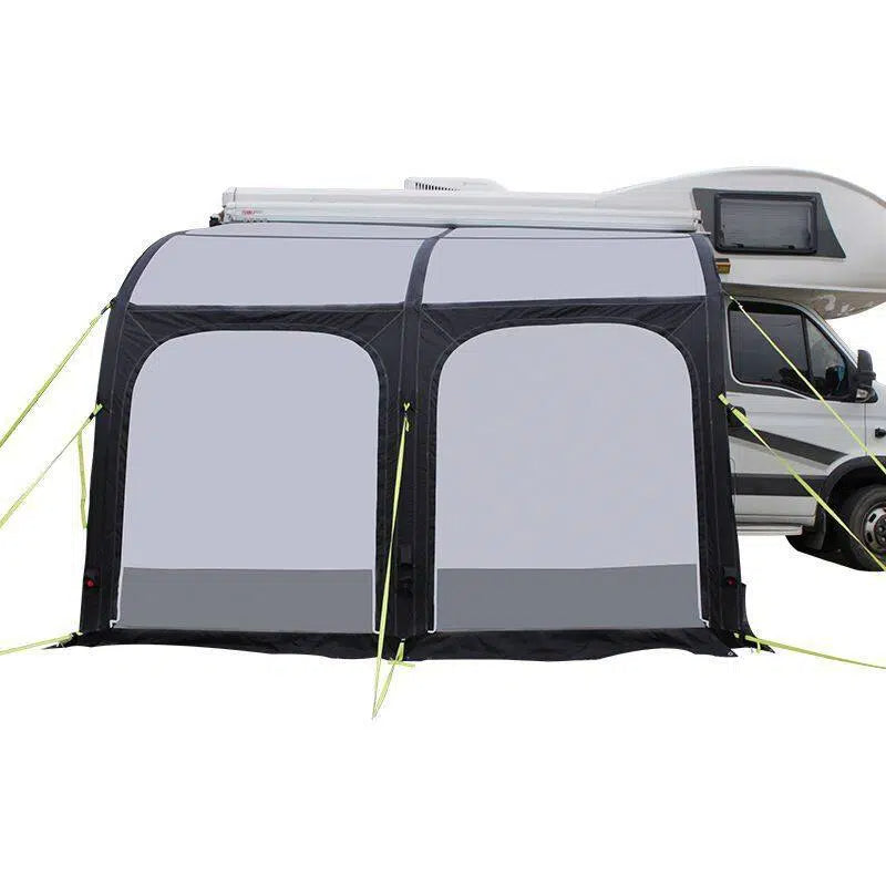 Towable RV tent with side-mounted awning/sunshade; outdoor camping, rainproof, thickened, quick-setup inflatable tent.