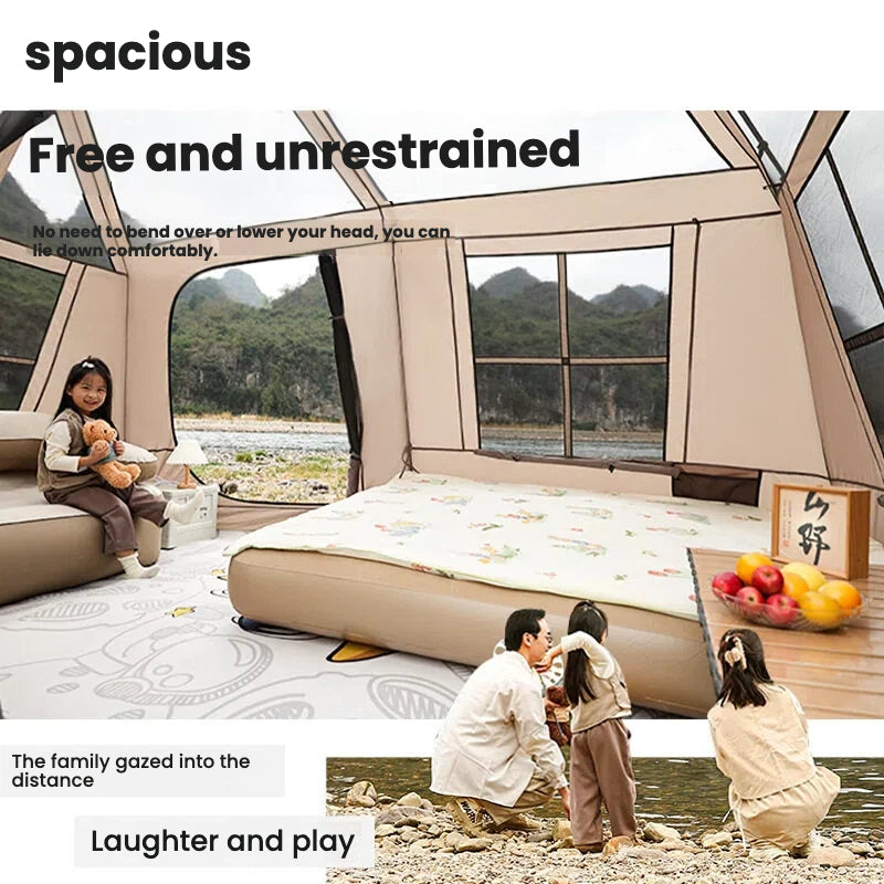 Portable home Instant Outdoor Villa: Spacious 2-Room Tent for 5-8 People
