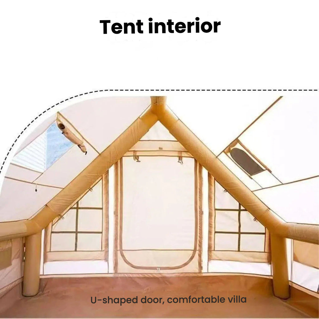 Outdoor inflatable camping tent, portable, no-setup travel tent, reinforced air column, waterproof and sun-protective tent.