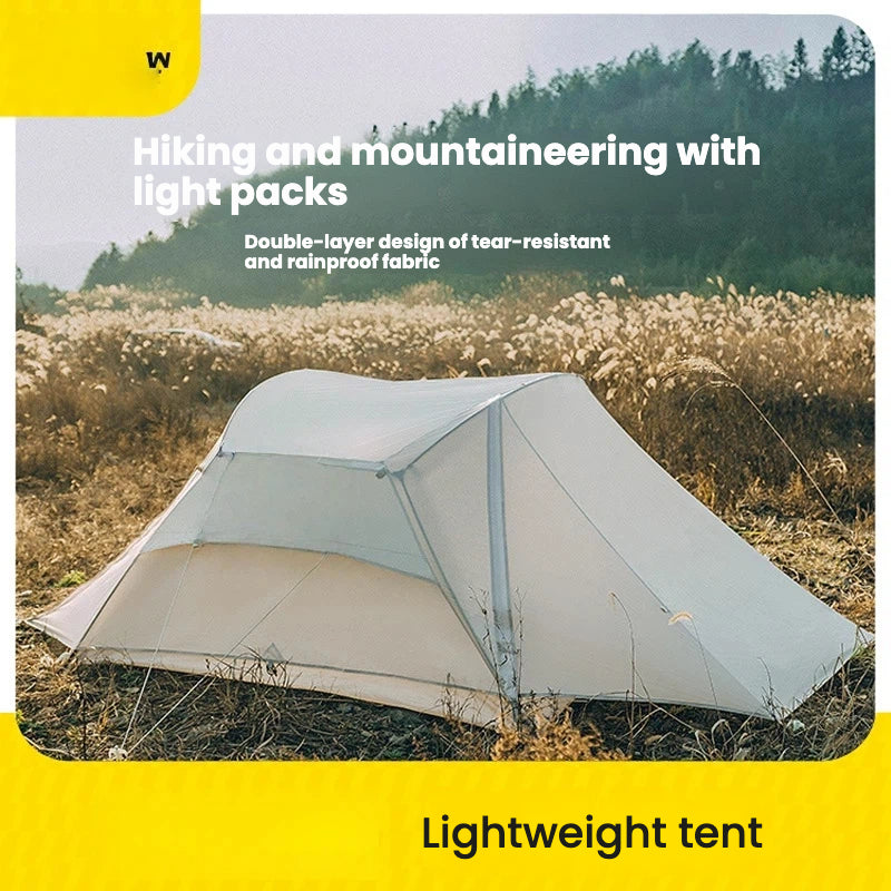 Wholesale outdoor camping professional mountaineering tent, portable, winter waterproof, double-person hiking and camping equipment set.