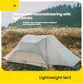 Wholesale outdoor camping professional mountaineering tent, portable, winter waterproof, double-person hiking and camping equipment set.