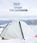 Double-layer all-season tent for 2-3 people, suitable for hiking and trekking, rainproof.