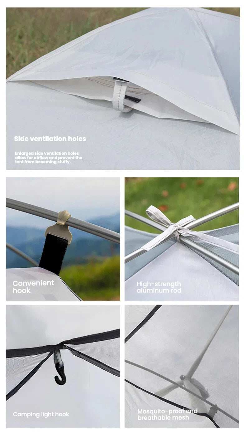 Lightweight Aluminum 4-Season Hiking Tent | Professional Weather-Resistant Camping Tent | 210D Reinforced Oxford Fabric | 5000mm Waterproof | 3.2kg Pack Weight