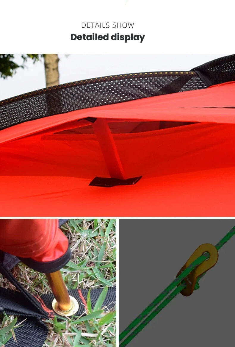 Lightweight Double Layer Hiking Tent | 210D Oxford & Nylon Mesh | 5000mm Waterproof Aluminum Pole | 3.5kg 1-2 Person Backpacking Tent