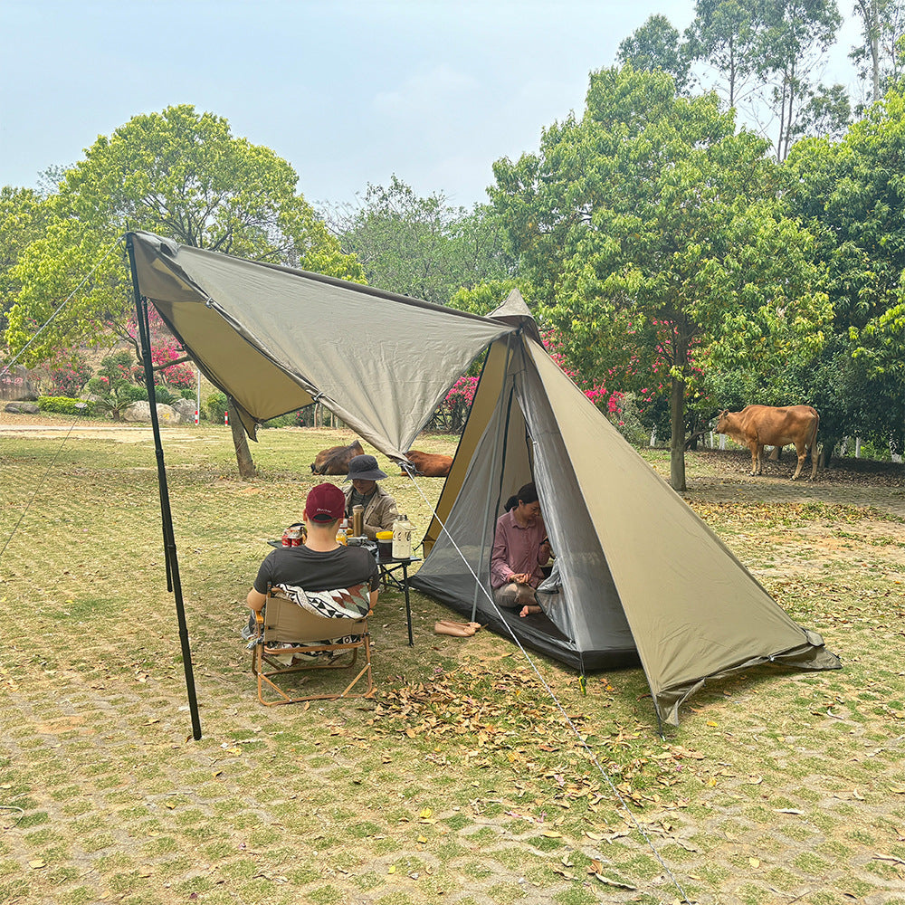 Aurora Guardian | Fireproof Winter Pyramid Tent | With Stove Jack & Snow Skirt | 4-Season Shelter
