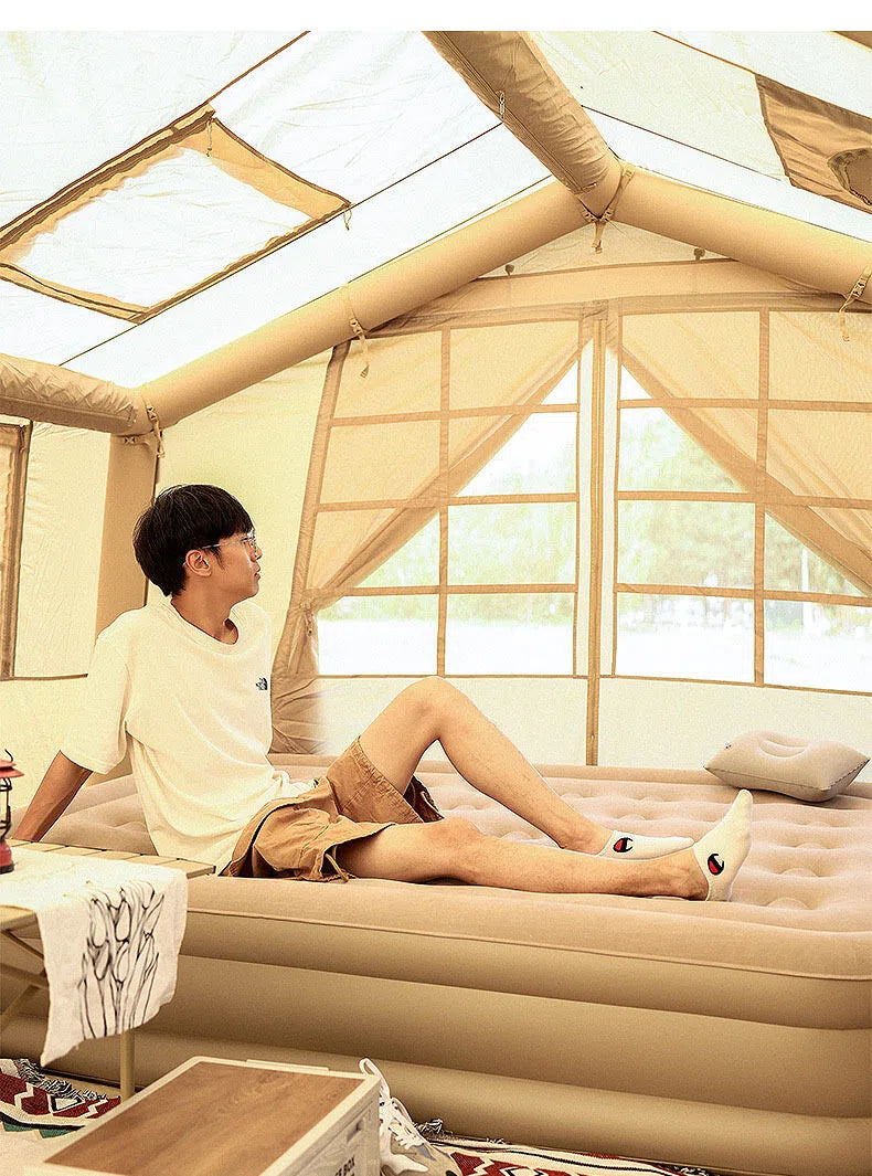 New 1-Room 1-Living Room Inflatable Tent for OEM/ODM | Co-Branding for Outdoor Brands | 4-6 Person Airbeam Tent | 300*420*255cm