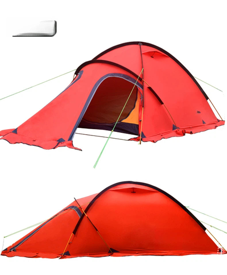 Lightweight Double Layer Hiking Tent | 210D Oxford & Nylon Mesh | 5000mm Waterproof Aluminum Pole | 3.5kg 1-2 Person Backpacking Tent