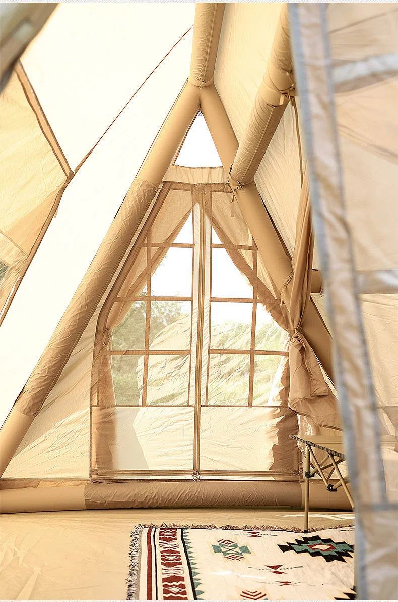 New 1-Room 1-Living Room Inflatable Tent for OEM/ODM | Co-Branding for Outdoor Brands | 4-6 Person Airbeam Tent | 300*420*255cm