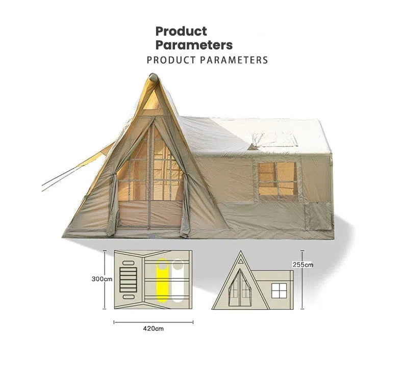 New 1-Room 1-Living Room Inflatable Tent for OEM/ODM | Co-Branding for Outdoor Brands | 4-6 Person Airbeam Tent | 300*420*255cm
