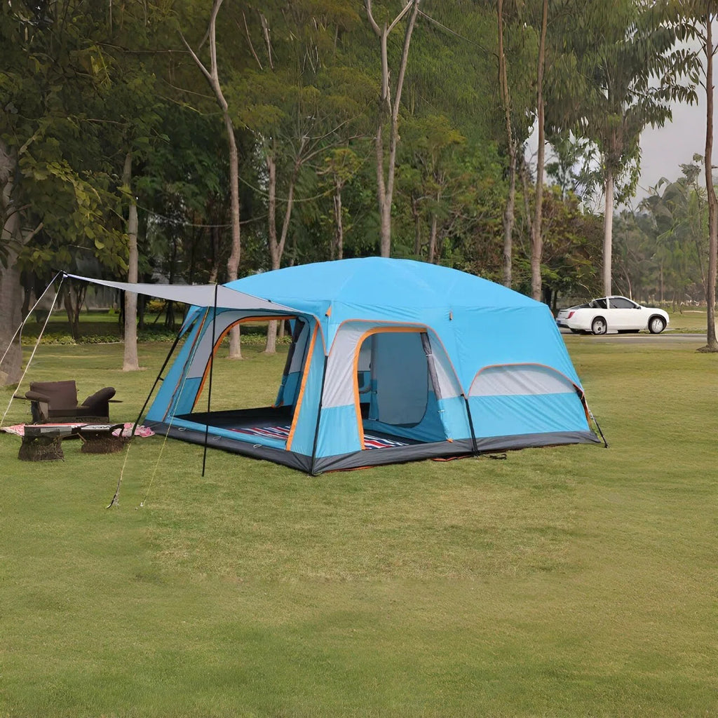 2-Room Family Camping Tent for 5-8 People - 2m Stand-Up Height & Detachable Desig MOQ 5pcs