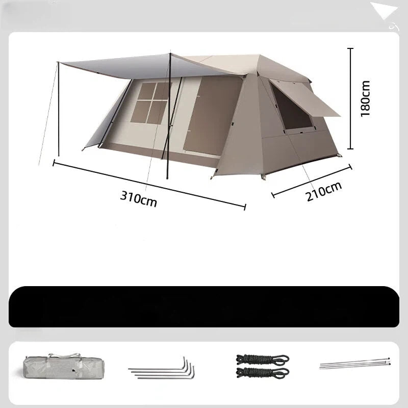 No More Crouching: Walk-Stand 2-Room Auto Pop Up Tent